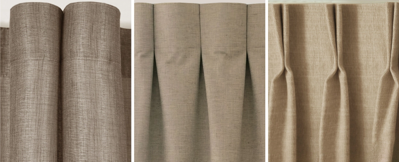 cortinas tradicionales con varias opciones de terminación superior